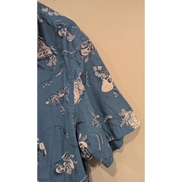 The North Face 100% Cotton Blue Short Sleeve Button Down Size XL - Picture 3 of 8